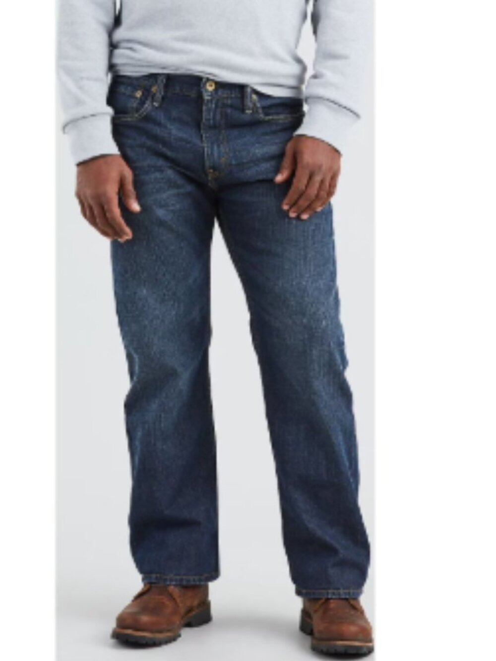 NEW Levi's Men's 569 Loose Straight Leg Jeans Size 44 x 32 Dark Wash Zip Fly